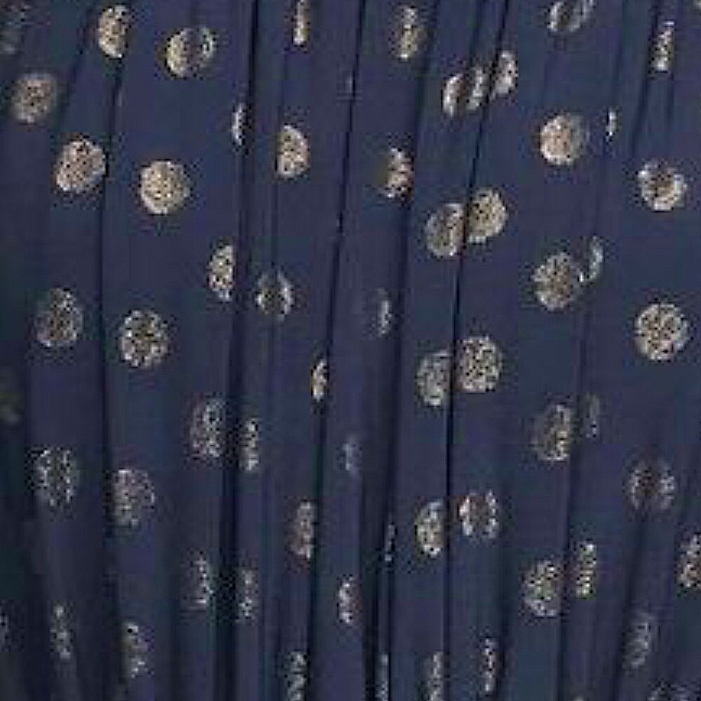 Tommy Hilfiger-Sleeveless Dark Navy Polka Dot Tea Length Dress Sz. 16, 18 - Picture 7 of 11